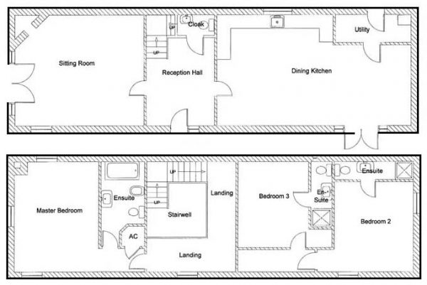 dog friendly cottage floorplan