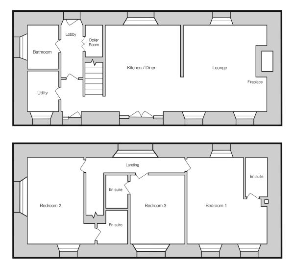 dog friendly cottage floorplan